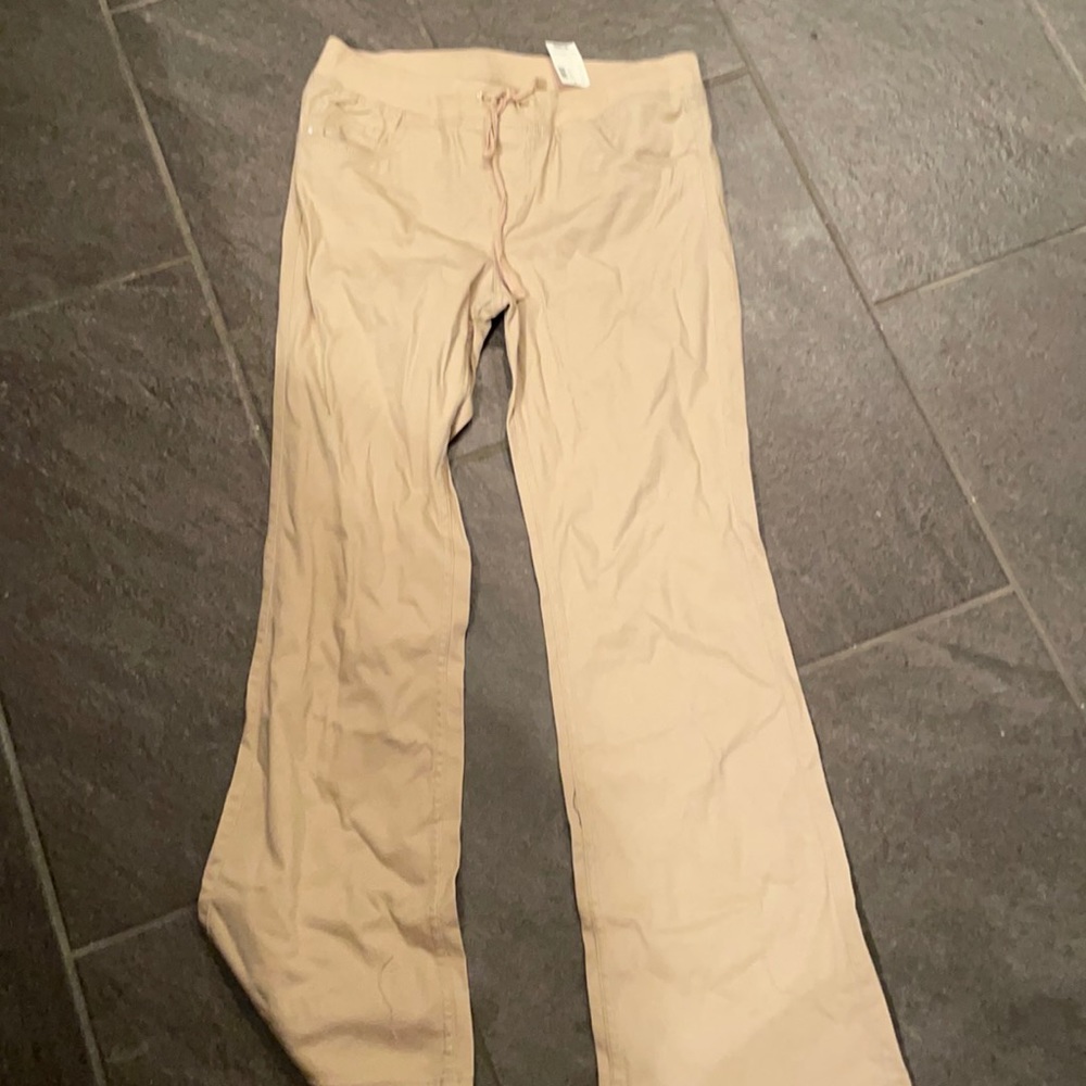 Justice uniform pants khaki bootcut 18 1/2 NWT
